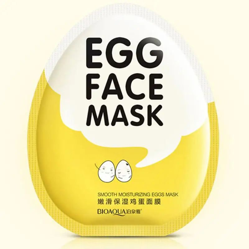 BIOAQUA Egg Facial Mask Smooth Moisturizing Face Mask Oil Control Shrink Pores Whitening Brighten Wrapped Mask Skin Care