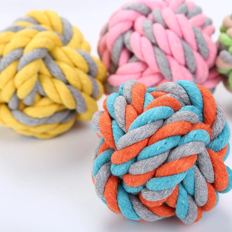 New Dog Rope Interactive Toys Kit Tough Strong Knot Ball Pet Puppy Cotton Tooth Cleaner Playing Training Chew Toy Dog Supplies