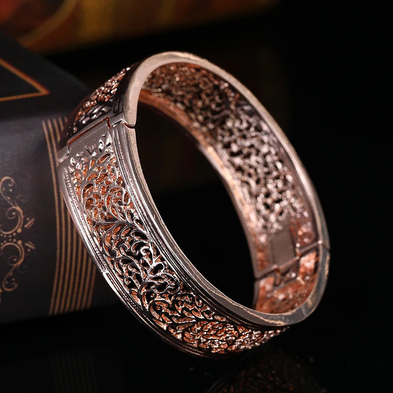 Morocco Hollow Bracelet For Women Nationality Open Sleeve Bracelet Arab Wedding Jewelry