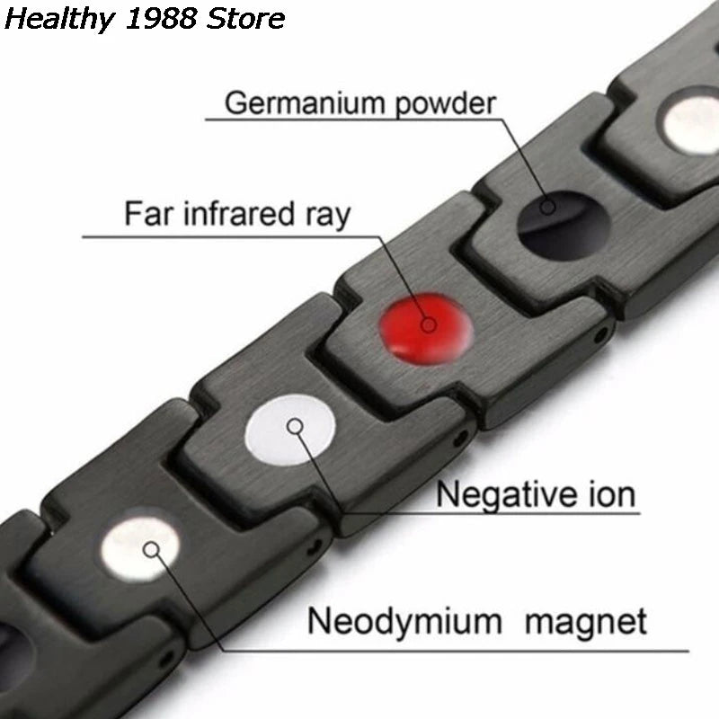 Men's Bracelets Energy Magnetic Tourmaline Bracelet Health Care Jewelry For Women Bracelets Bangle Slimming Product