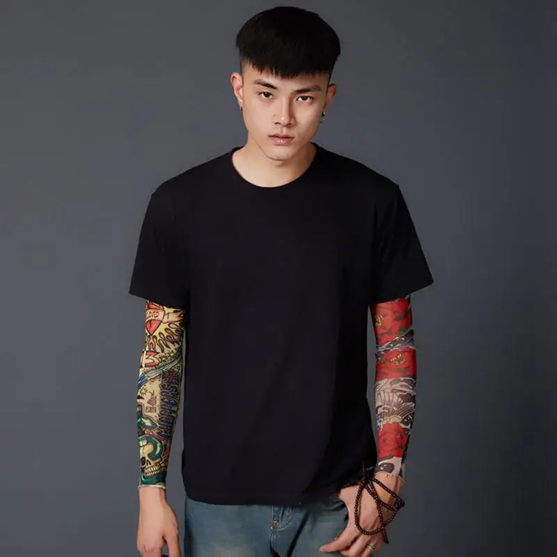 1Pc Outdoor Cycling Sleeves 3D Tattoo Printed Armwarmer UV Protection MTB Bike Bicycle Sleeves Arm Protection Ridding Sleeves