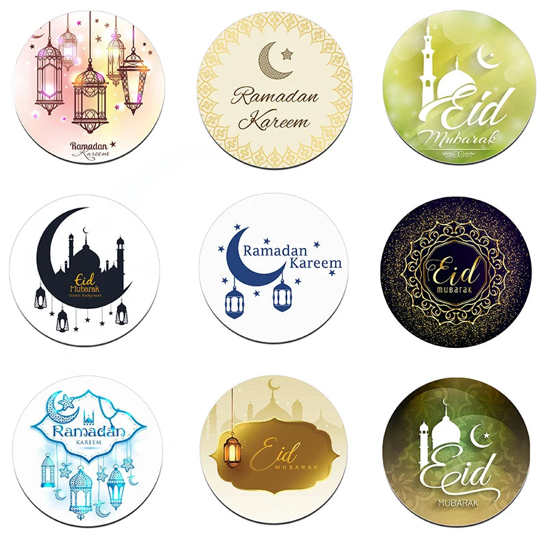 24/48pcs EID Mubarak Decor Stickers Ramadan Decoration Eid al-fitr Islam Muslim Festival Favor Gifts Labels HAJJ Ramadan Kareem