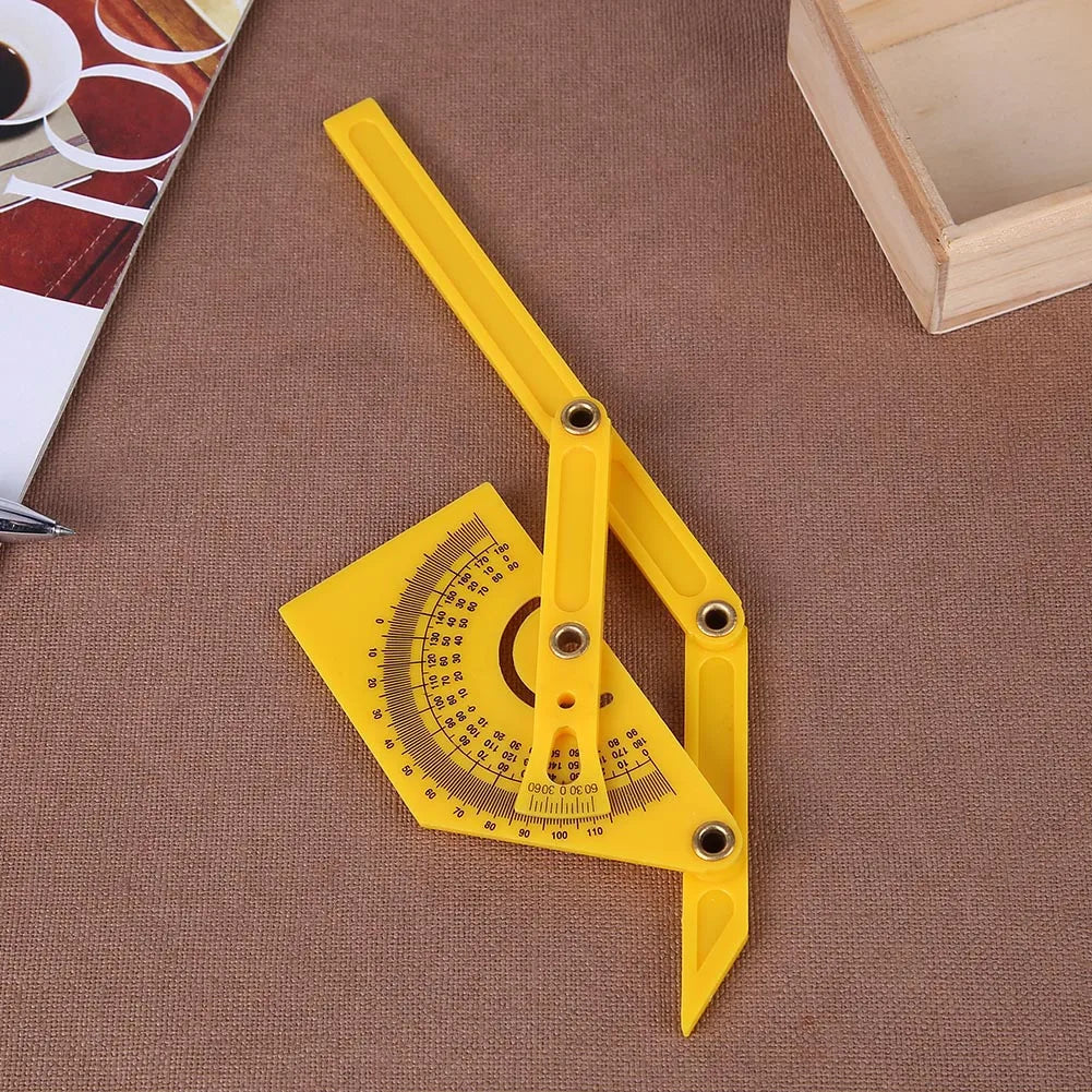 Angle Ruler Protractor Corner Angle Finder Carpentry Tools 0° To 180° Protractors For Woodworking Plastic Angles Conveyor Tool