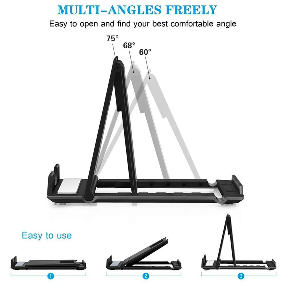 Adjustable Portable Phone Stand For iPhone Universal Plastic Tablet Holder Stand For iPad Samsung Huawei Laze Tablet Stand