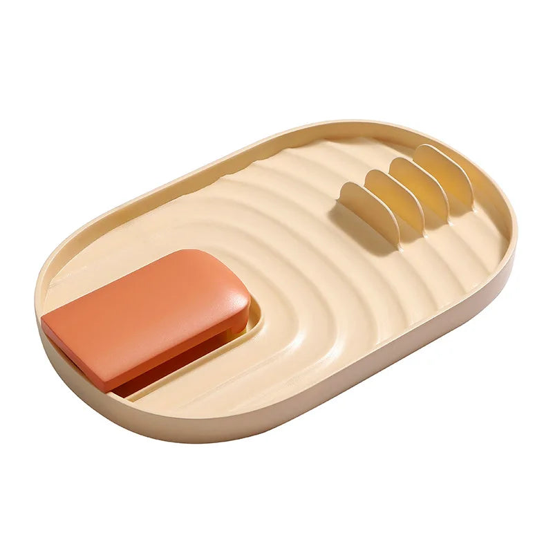 Multifunction Plastic Pot Lid Storage Pad Kitchen Storage Shelf Spoon Rest Holder Utensil Organizer Spatula Holder Racks Cocina