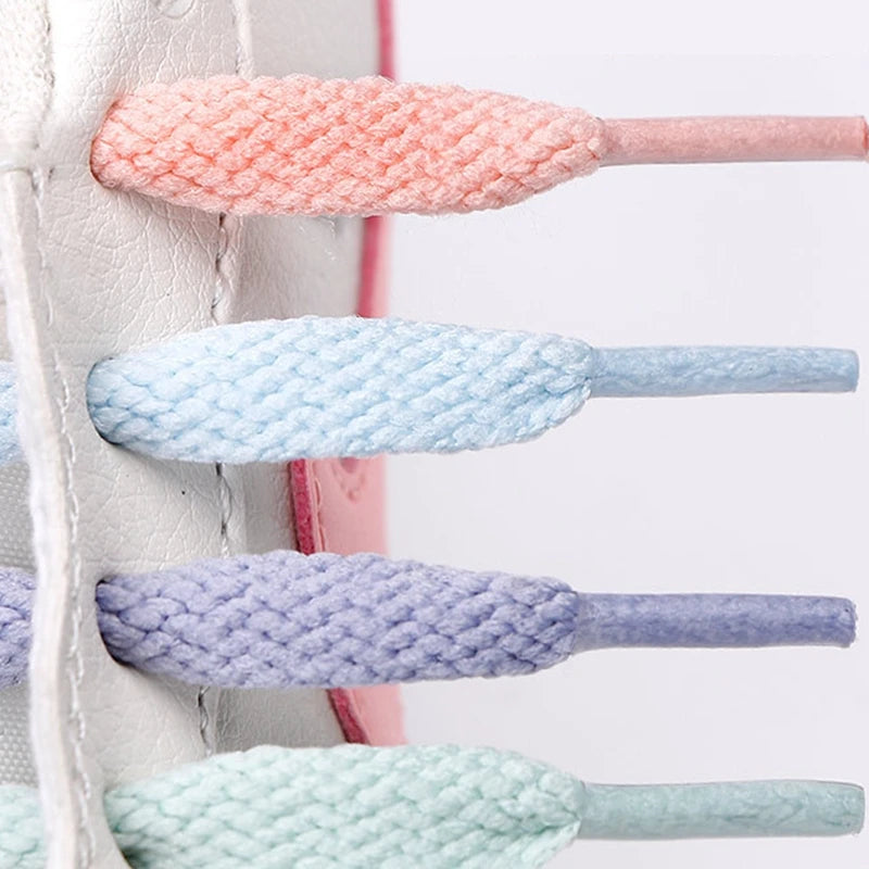 1Pair Flat Shoelace For AJ/AF Shoelaces Off Sneaker White Shoes Lace For Women and Men Shoelace 4 Colors