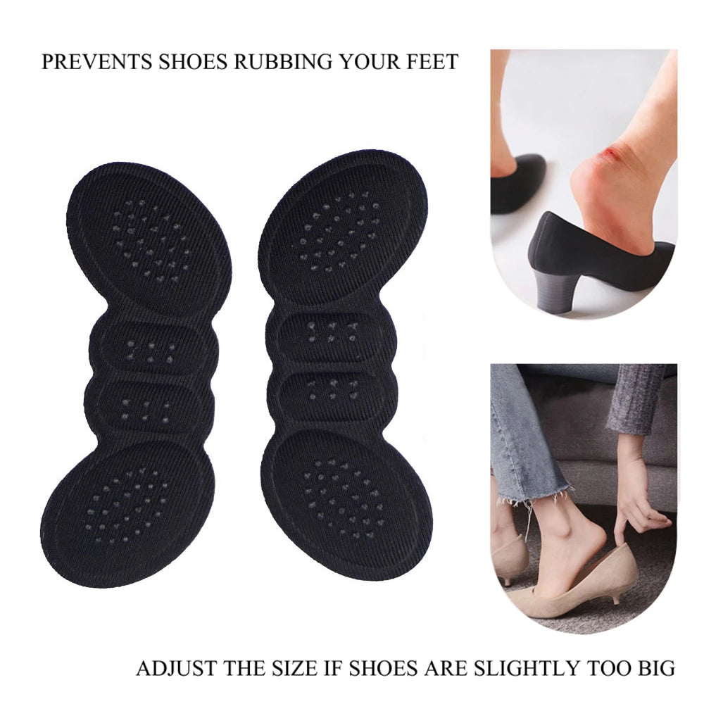1pair High Heel Insoles Butterfly Heel Liner Grips Protector Sticker Heel Pad Foot Care Inserts Cushion Shoe Accessories 3mm/6mm