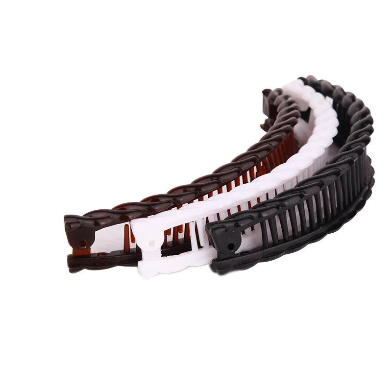 Solid Color Banana Hair Clip For Women Wave Comb Hairpin Disc Hair Tools Fashion Practical Hair Accessories