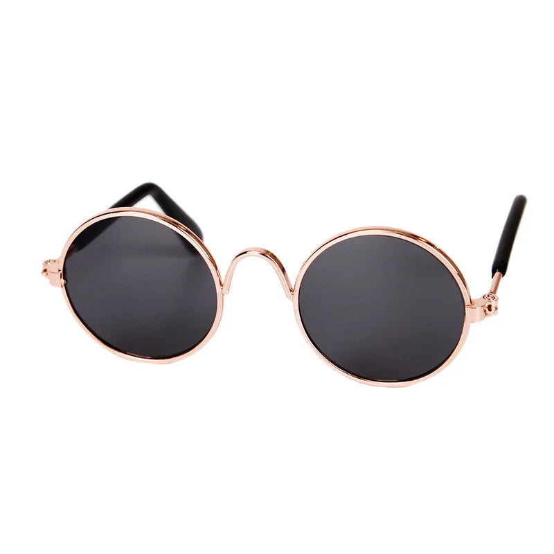 Dog Sunglasses Cat Pet Products Lovely Vintage Round Reflection Eye Wear Glasses For Small Dog Cat Pet Photos Props Accessories
