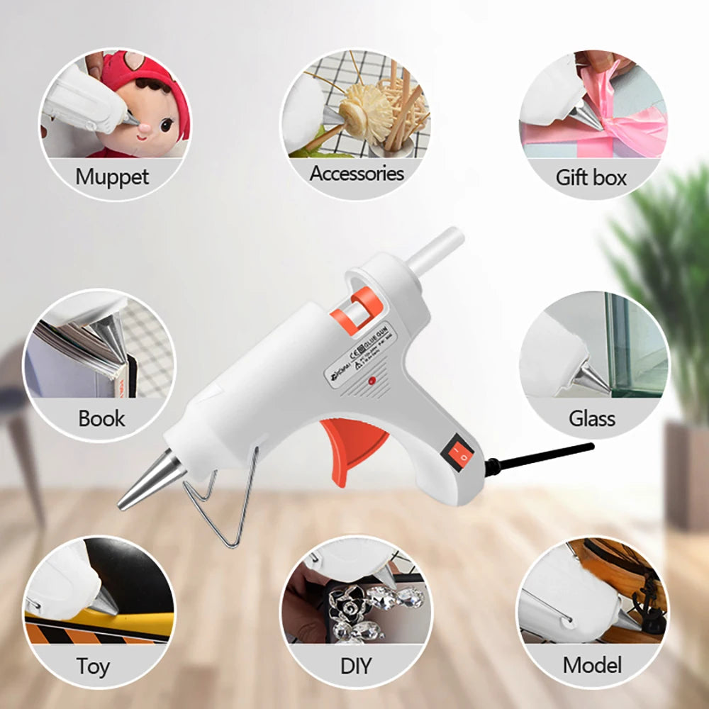 20W Hot Glue gun Mini Industrial Electric Heat Exchanger Thermal Sealant gun Hot melt adhesive Tools For Home DIY