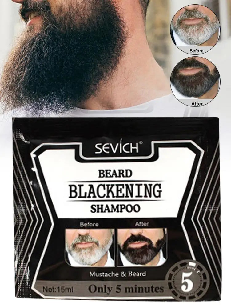 1/3/5pcs Beard Shampoo Black Beard Shampoo Beard Coloring Liquid Beard For Men Beard Care