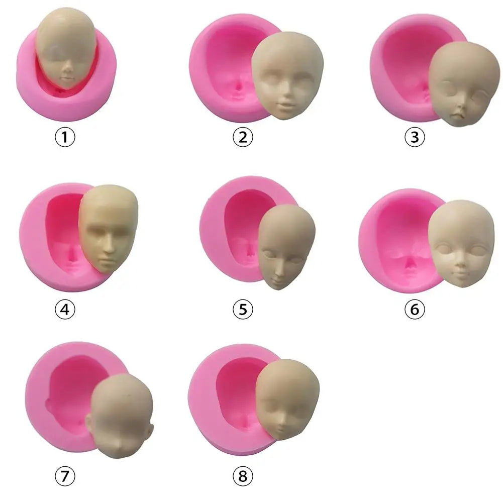 Cute Silicone Mold Baby Face MoldS For Fondant Chocolate Soap Handmade Cake Decorating Kitchen Gadgets Accessories Baking Tools