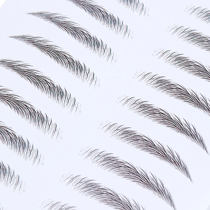 1 Sheet 4D Water-based Hair-liked Eyebrow Tattoo Sticker Waterproof Cosmetics Long Lasting Makeup False Eyebrows Stickers