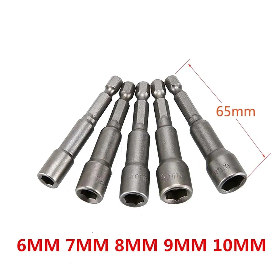 1pc Quick Release Magnetic Screwdriver Bit Converter 6mm-19mm Bit Holder 1/4" Hex Sleeve Shank Electric Holders Transform Joint