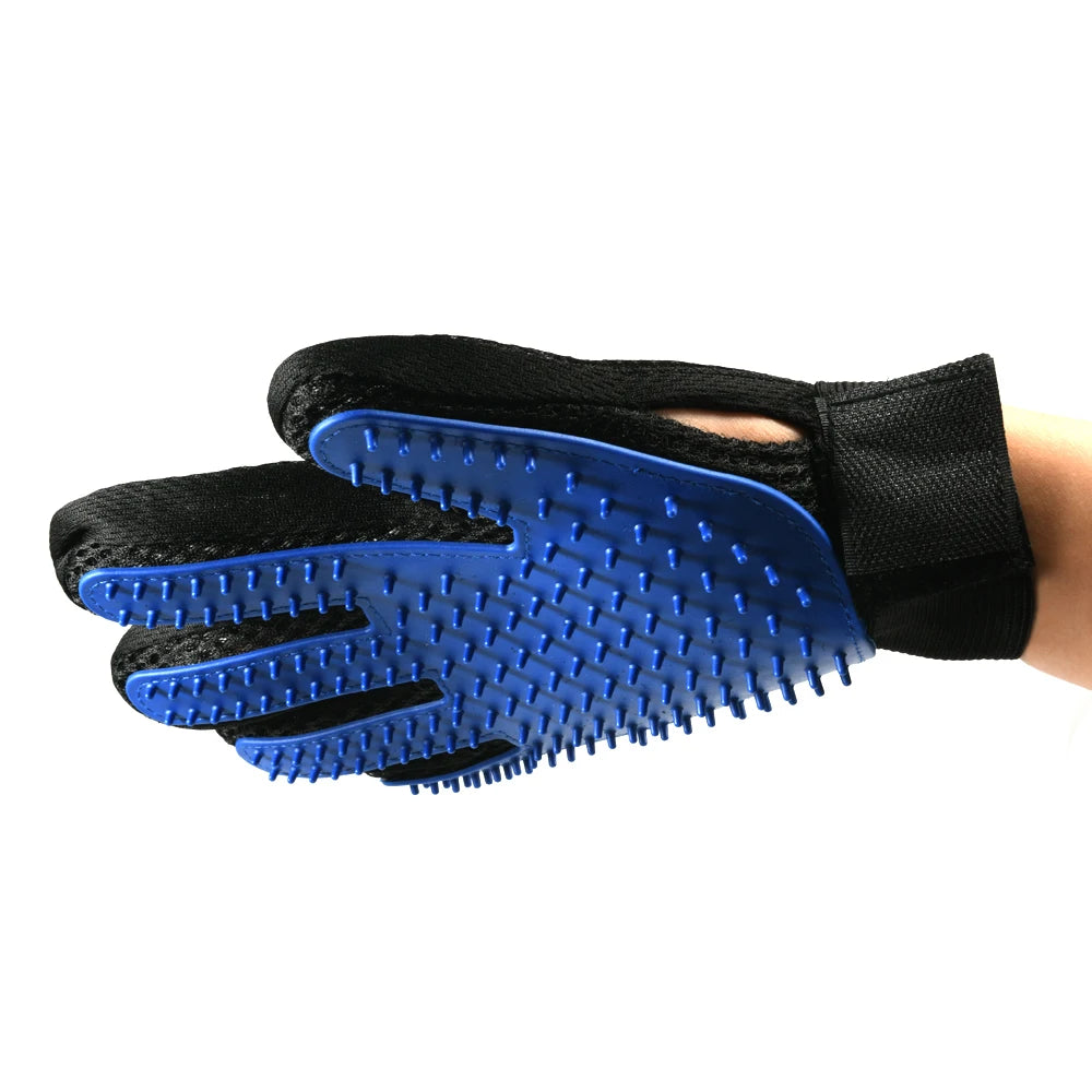 Dog Pet Grooming Glove Silicone Cats Brush Deshedding Hair Gloves Dogs Bath Cleaning Supplies Animal Combs by