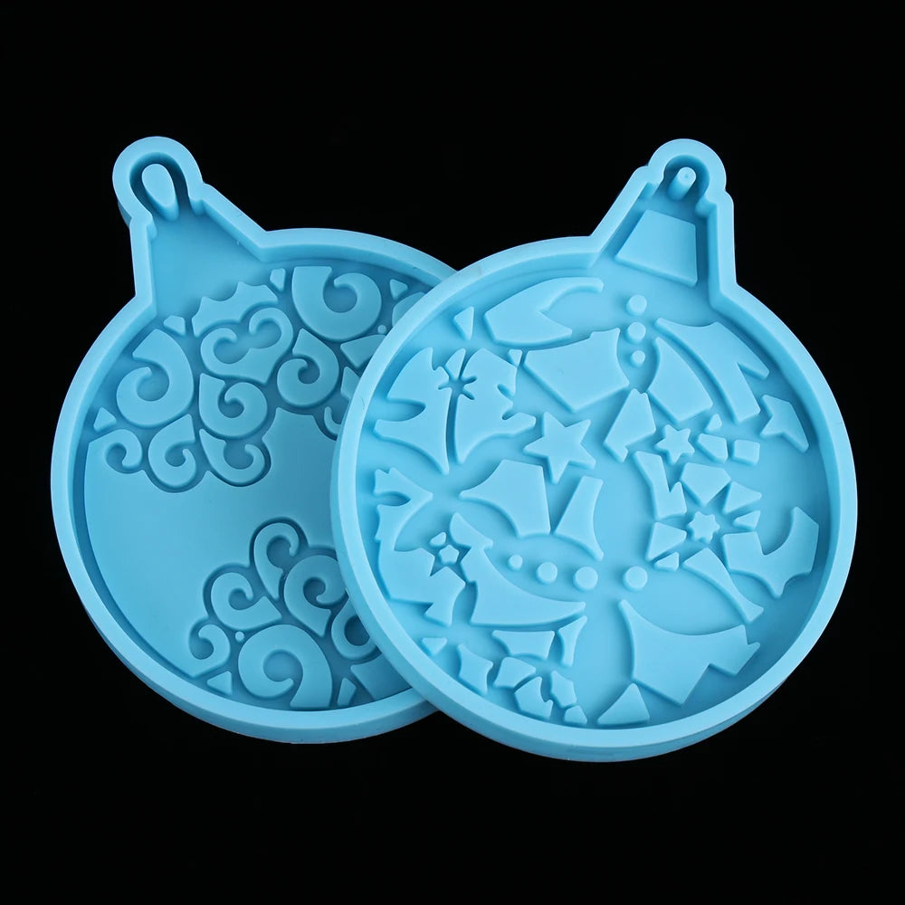 Silicone Moulds Christmas Ball Keychain Resin Crafts Silicone Mold Epoxy Mold Candy Chocolate Jewelry Making Pendant Clay Molds