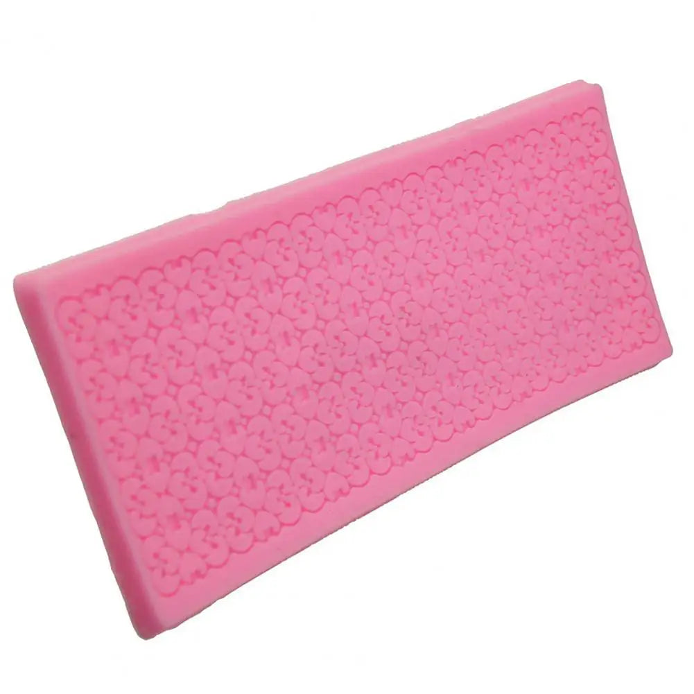 Durable Cake Trim Mold Food Grade Anti-deformed Fondant Mould Mat Heart Shape Lace Cake Trim Mold Baking Mould