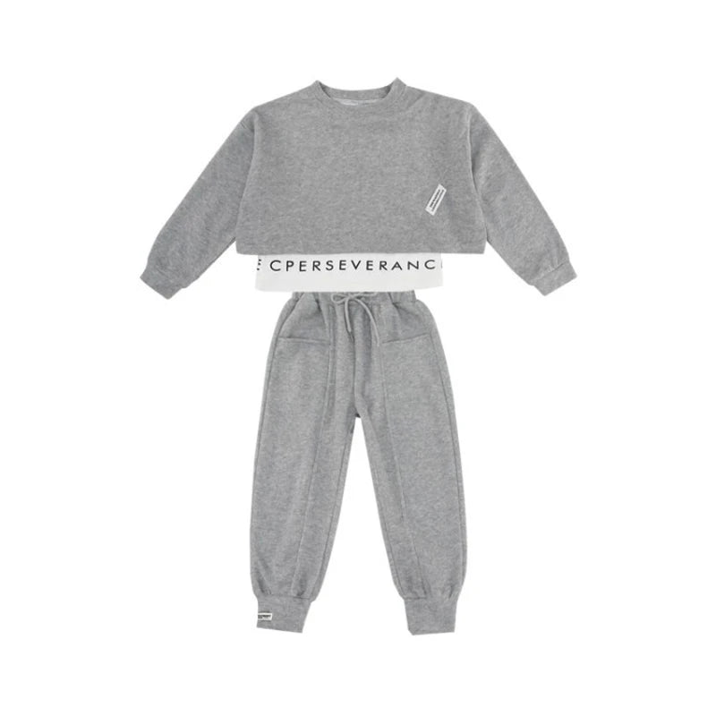 Girls Suits Spring Autumn Children Long Sleeve T-shirt + Pants Sports Hoodie 2pc Streetwear Casual Baby Girl Clothes Outfits