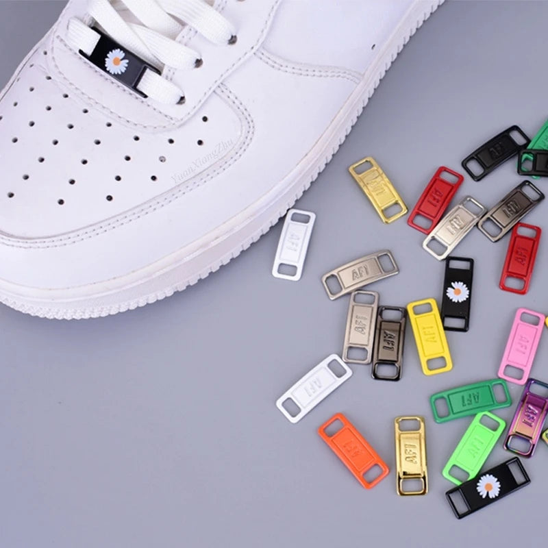 Shoelace Buckle Metal Shoelaces AF1 Shoelaces Buckle Accessories Metal Lace Lock DIY Sneaker Kit Metal Lace Air Force One Buckle