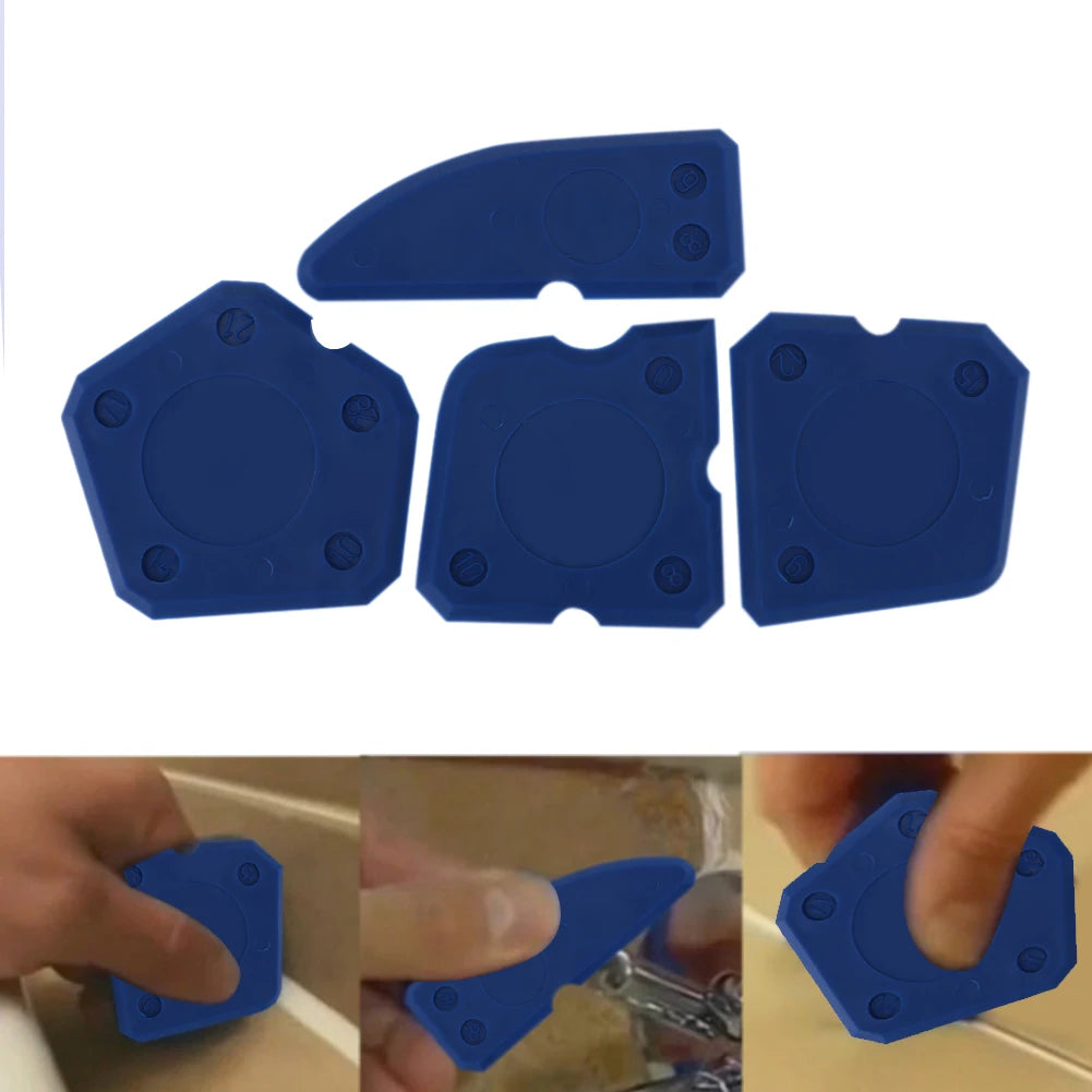 2/4/6pcs/set Caulking Tool Kit Silicone Joint Sealant Spreader Spatula Scraper Edge Repair Tools Floor Tile Edges Cleaner