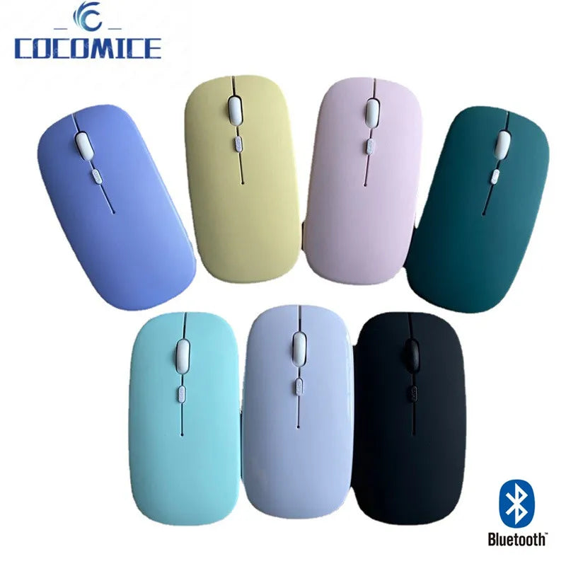 Silent Bluetooth Mouse For iPad Android Windows Tablet pink green blue ultrathin Battery Wireless Mouse For Notebook Compute pc