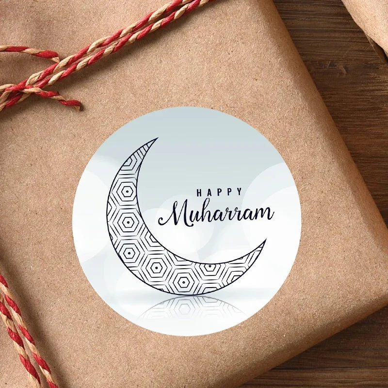 Eid Mubarak Stickers Box Lable Gift Cake Sticker Decoration Ramadan Mubarak Kareem Party Eid al-fitr Islam Muslim Festival Decor