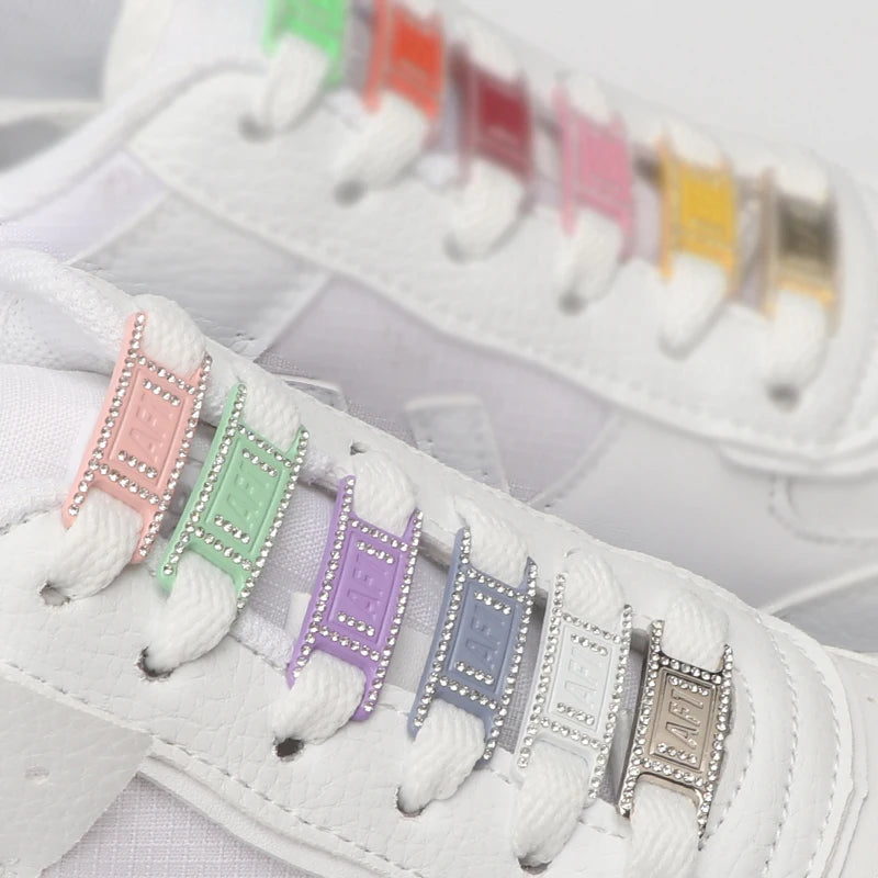 Diamond AF1 Shoe Decorations Shoelaces Metal Buckle Charms Luxury Rhinestone Shoes Accessories Metal Laces Lock Sneaker 1Pair
