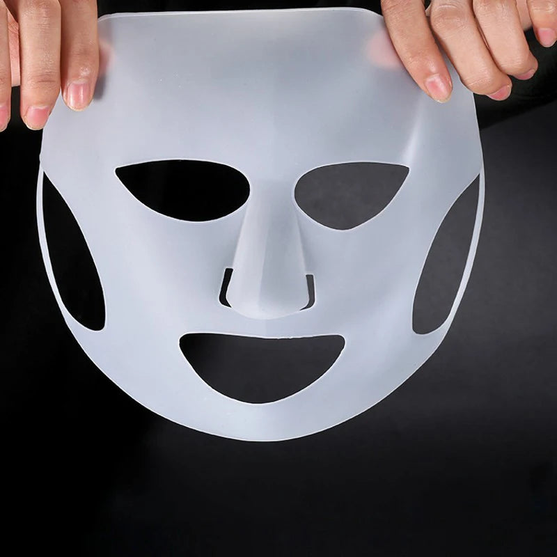 Silicone Face Mask Reusable Moisturizing Lifting Firming Anti Wrinkle V Shape Face Firming Gel Sheet Mask Ear Fixed Skin Care