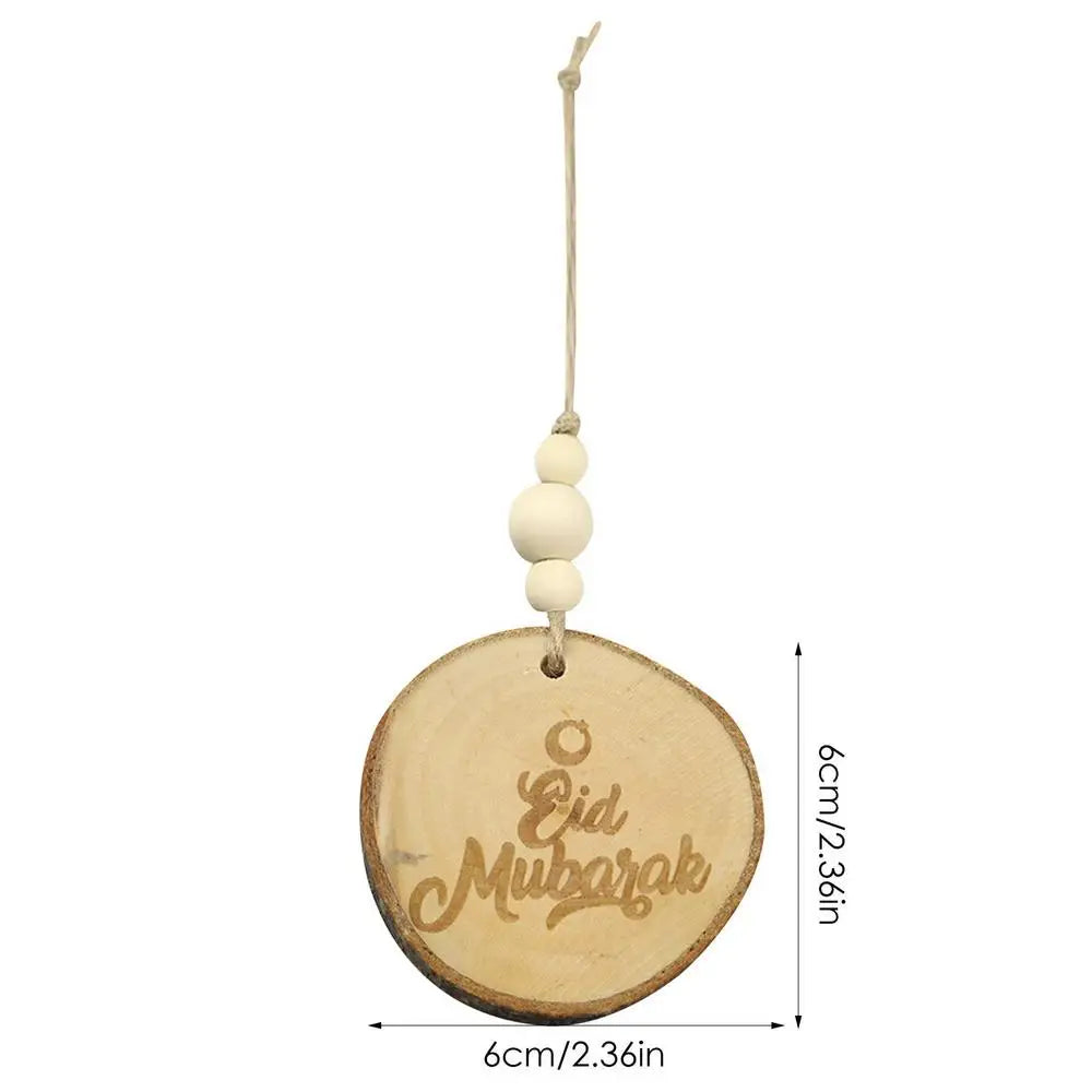 EID Mubaraks Wooden Ornaments Hollow Star Moon Hang Pendants Ramadans Decoration For Home Islamic Muslims Party Eid Decor
