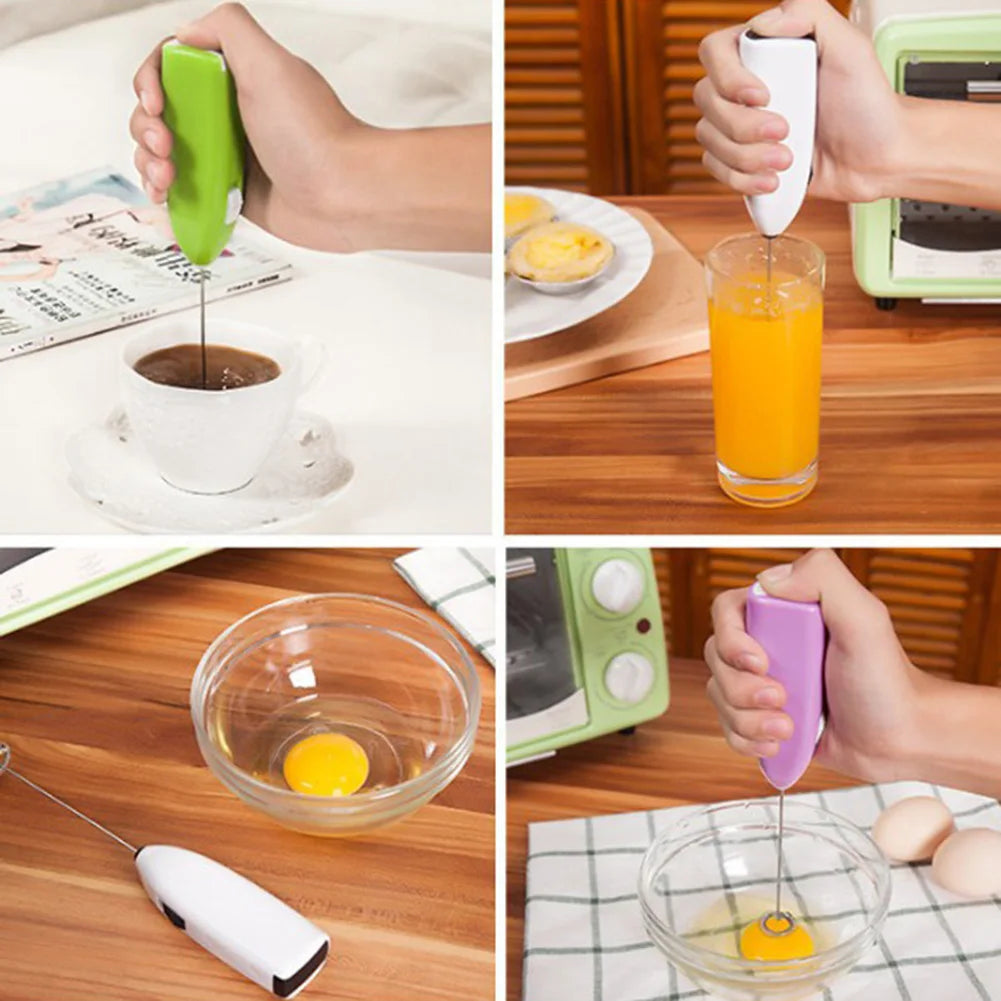 Rotary Egg Beater Electric Handheld Rotary Egg Whisk Blender Easy Whisk Egg Mixer Stirrer for Milk Coffee Frother Cooking Tools