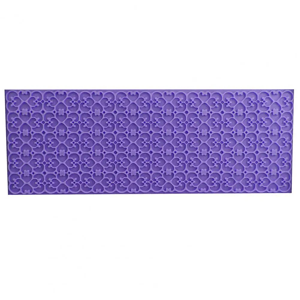 Durable Cake Trim Mold Food Grade Anti-deformed Fondant Mould Mat Heart Shape Lace Cake Trim Mold Baking Mould
