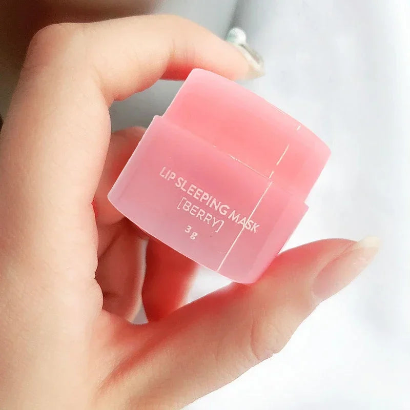 Korea lips care lip sleep mask night sleep hydrated maintenance lip balm pink lips whitening cream nourish protect