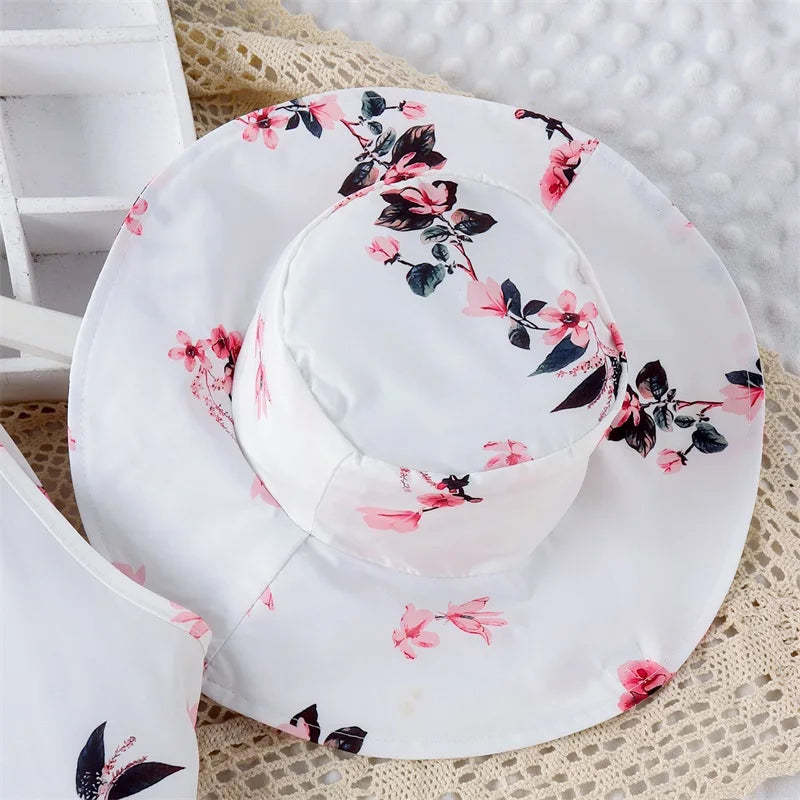 Pudcoco Kids Baby Girl 3Pcs Summer Outfits Sleeveless Mock Neck Tops + Ruffle Skirt + Bucket Hat Set Toddler Clothes 4-7T