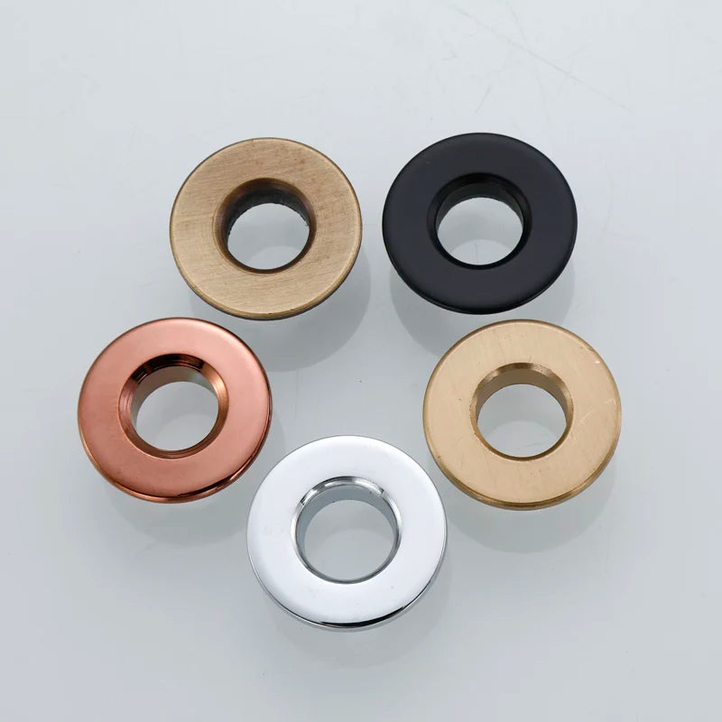 1Pcs Sink Hole Round Overflow Cover Ceramic Pots Plastic/Copper Insert Chrome Basin Sink overflow cover