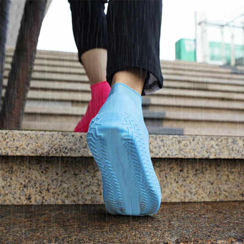 Thick Rain Shoe Covers Rainday Non-slip Shoe Covers Sand-proof Shoe Covers Silicone Rain Shoe Covers Comfortable Shoe Covers