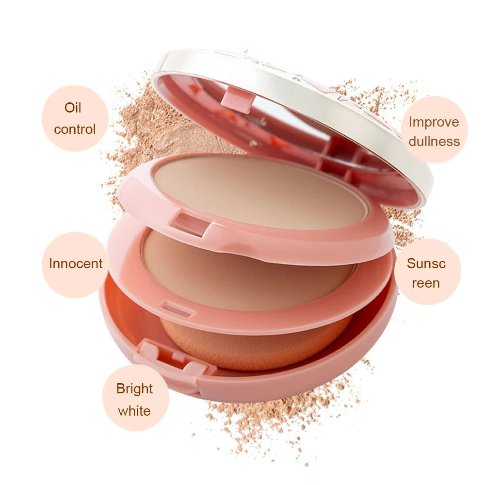 TLM Face Loose Powder Cushion Powder Oil-Control Concealer Matte Smooth Finish Concealer Makeup Pressed Powder TSLM1