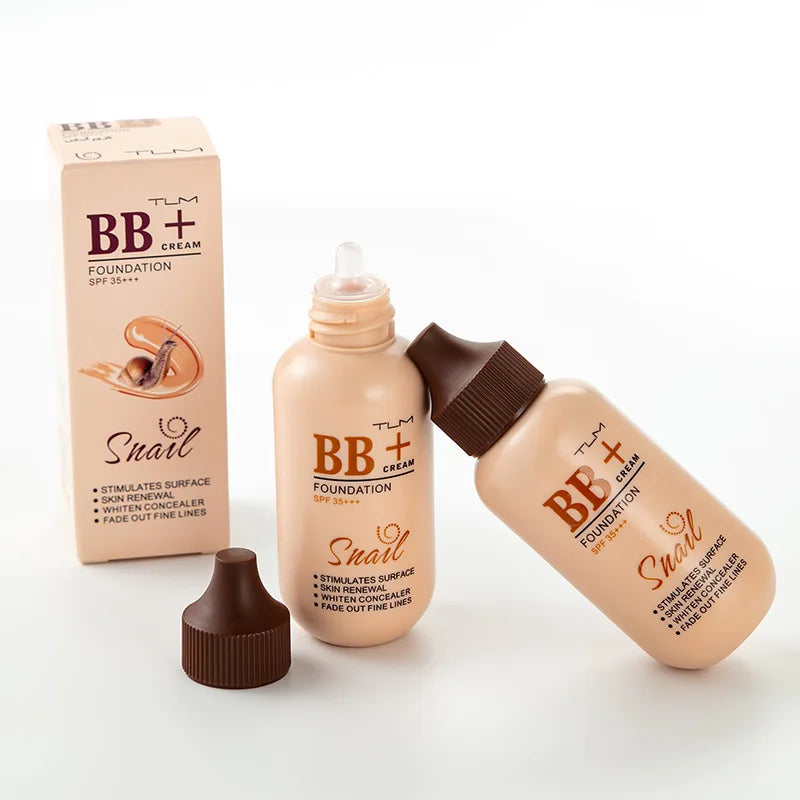 TUM TLM Snail Essence Nourishing BB Cream Concealer Brightening Moisturizing Concealer Sunscreen liquid Foundation Spf35++