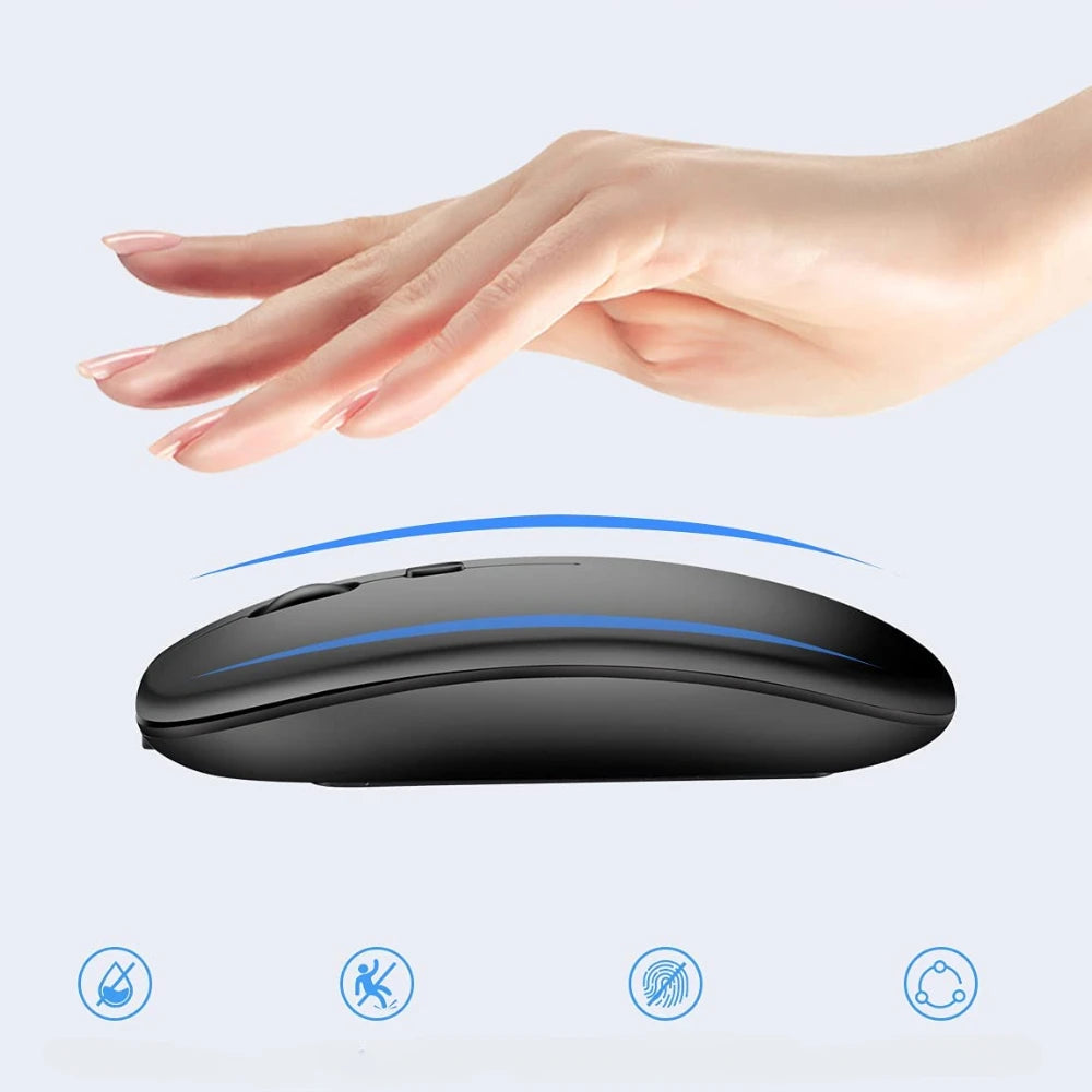 Mouse Gamer Wireless Mouse for Notebook Laptop Computer PC,Slim Mini Noiseless Ergonomic Mause 2.4G USB Gaming Mice
