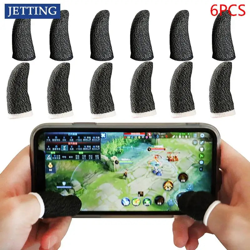 2pcs/6Pcs Mobile Game Sweat-proof Fingers Gloves Touch Screen Thumbs Finger Sleeve