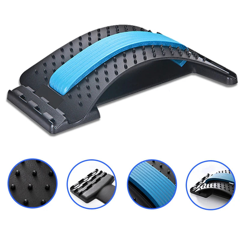 Adjustable Multi-level Massager with NBR Gasket Waist Neck Fitness Lumbar Cervical Stretcher Relaxation Sport Fitness Equipment