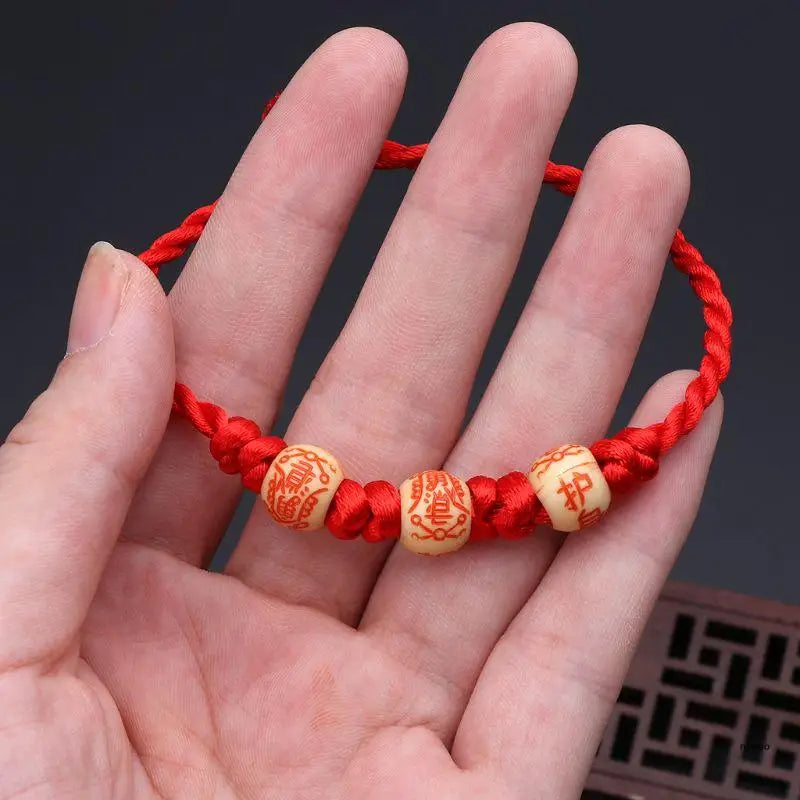 Amulet Red Rope Lucky Bracelet Ethnic Red Rope Bracelet Hand-woven Bracelet Jewelry Accessories for Friendship