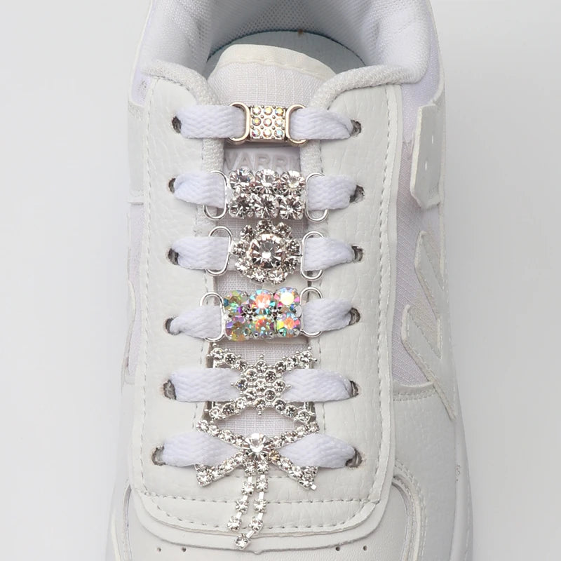 Diamond AF1 Shoe Decorations Shoelaces Metal Buckle Charms Luxury Rhinestone Shoes Accessories Metal Laces Lock Sneaker 1Pair