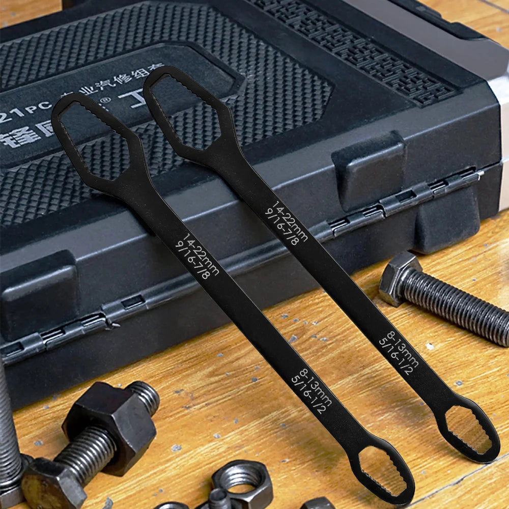 Multifunctional Wrench 8-22mm Universal Torx Wrench Self-tightening Adjustable Double-head Torx Spanner Hand Tools for Factory