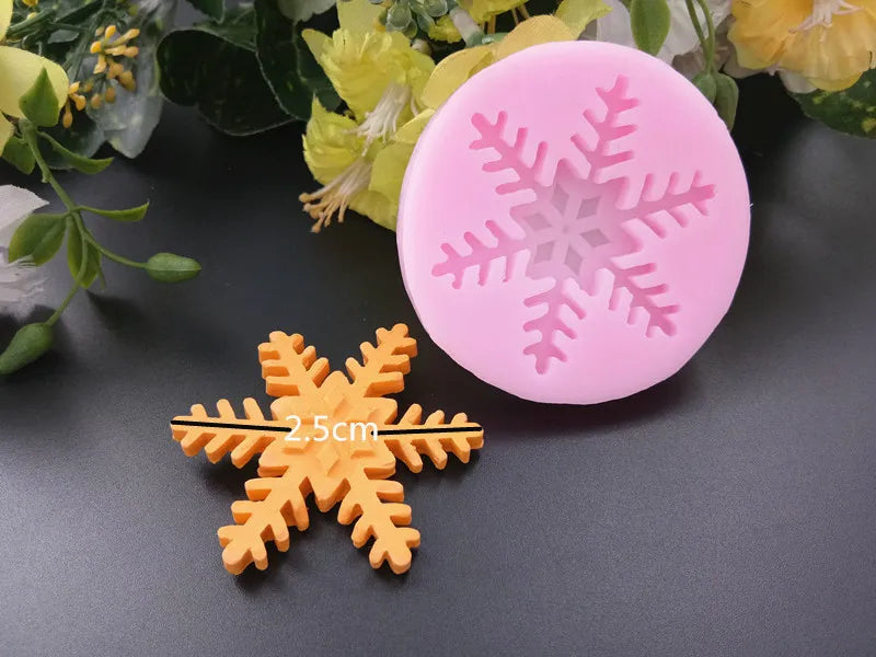 2022 3D Cake Decorations Snowflake Lace Chocolate Party DIY Fondant Kitchen Baking Cooking Cake Decorating Tools Silicone Molds