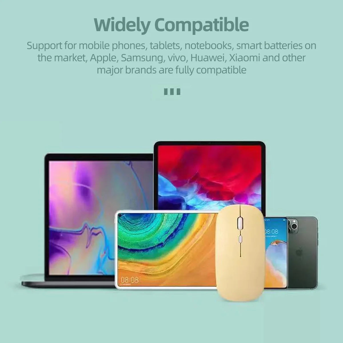 Silent Bluetooth Mouse For iPad Android Windows Tablet pink green blue ultrathin Battery Wireless Mouse For Notebook Compute pc