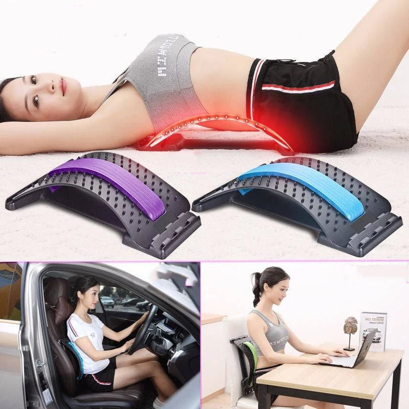Adjustable Multi-level Massager with NBR Gasket Waist Neck Fitness Lumbar Cervical Stretcher Relaxation Sport Fitness Equipment