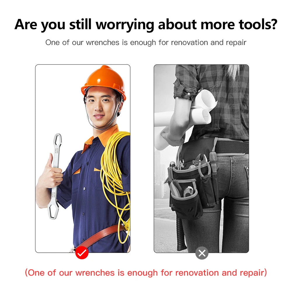 Multifunctional Wrench 8-22mm Universal Torx Wrench Self-tightening Adjustable Double-head Torx Spanner Hand Tools for Factory