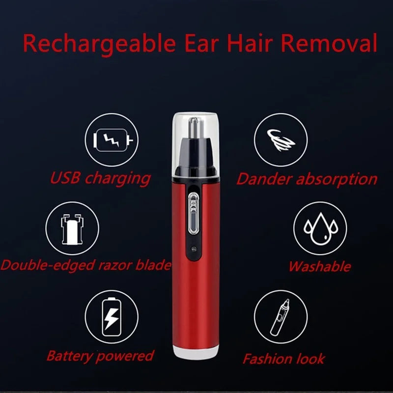 Electric Nose Hair Trimmer Removal Multifunctional Rechargeable Ear Hair Removal Shaver Face Neat Clean Trimmer Razor Care Tool