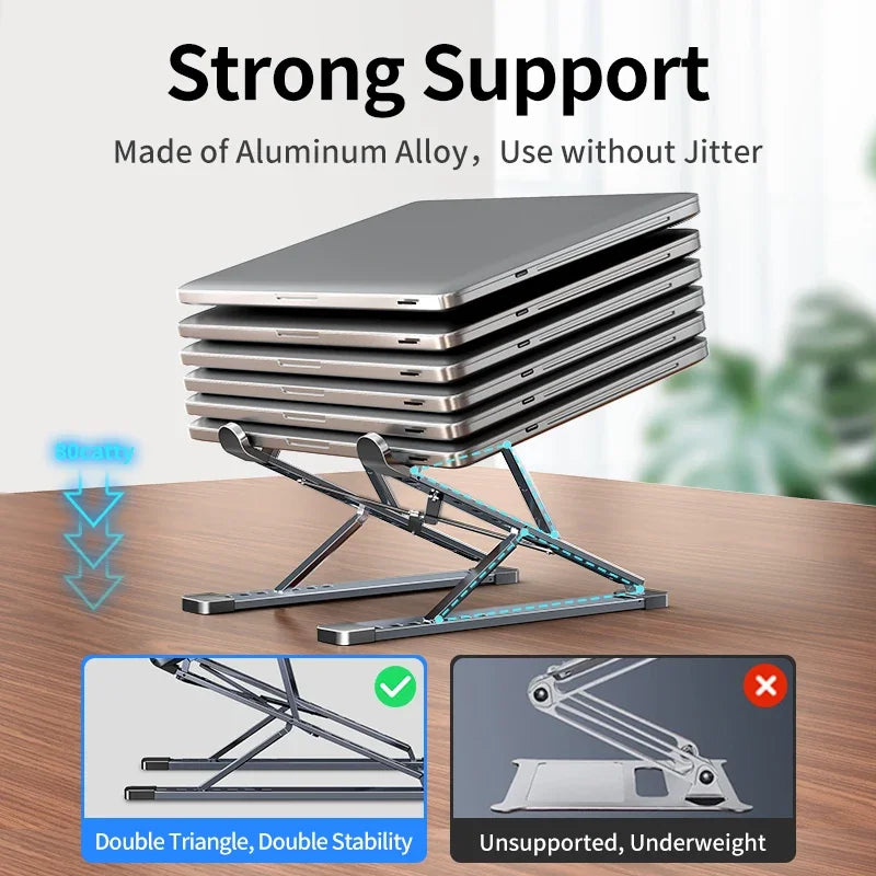 CMASO NEW N8 Adjustable Laptop Stand Aluminum for Macbook Tablet Notebook Stand Table Cooling Pad Foldable Laptop Holder A