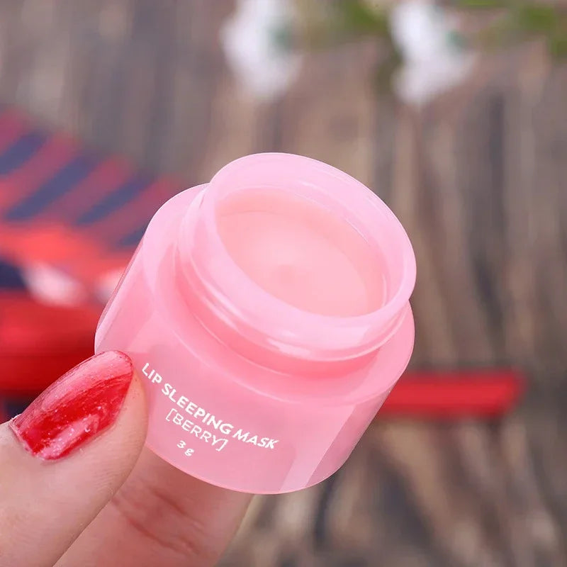 Korea lips care lip sleep mask night sleep hydrated maintenance lip balm pink lips whitening cream nourish protect